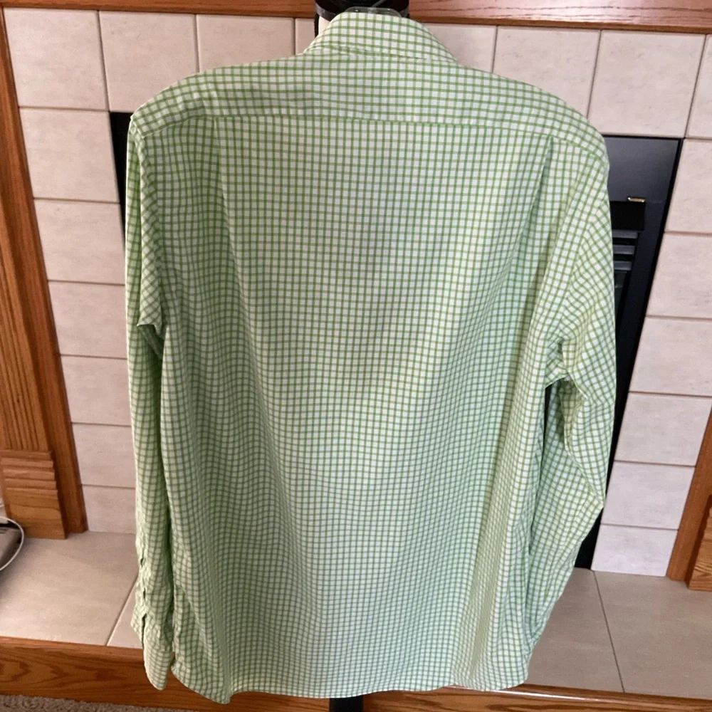 Polo Ralph Lauren Performance Green/White Check Long Sleeve Men’s Shirt,…